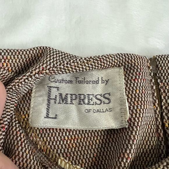 Vintage 70s Custom Tailored by Empress of Dallas Dress Fit and Flare - Picture 3 of 6